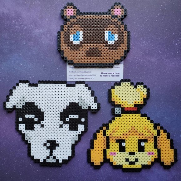Hand Crafted Other - Animal Crossing Magnets - Game Room - Kids Room - Cute ACNH New Horizons